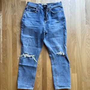 Agolde Riley Crop distressed jeans sz 27